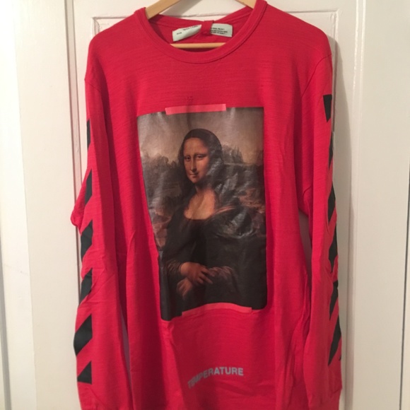 Clothing Off White Red Mona Lisa Tee Off-White Red Mona Lisa Long